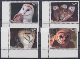 Baglyok 4 értékes sor, Owls 4 valuable set