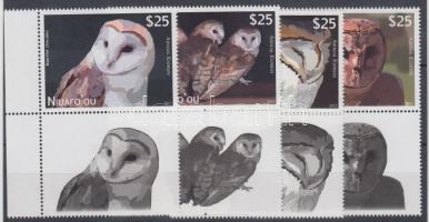 Owls 4 valuable coupon set, Baglyok 4 értékes szelvényes sor