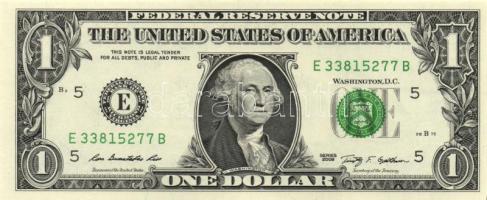 Amerikai Egyesült Államok 1993. 1$ "B" (2x) + 1999. 1$ "A" (2x) + 1999. 1$ "F" (2x) + 2009. 1$ "E" (2x), egymás utáni sorszámokkal T:I USA 1993. 1 Dollar "B" (2x) + 1999. 1 Dollar "A" (2x) + 1999. 1 Dollar "F" (2x) + 2009. 1 Dollar "E" (2x), with sequential serials C:UNC