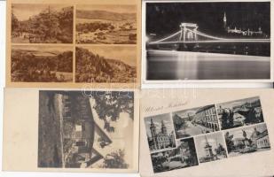 12 főként modern magyar városképes lap / 12 modern Hungarian postcards