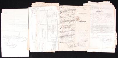 1900-1945 Vegyes okmánytétel: bírósági előléptetés, adásvételi szerződés, bizonyítvány, etc.