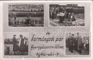 Gyergyószentmiklós entry of the Hungarian troops, Horthy, vissza So. Stpl (small tear)