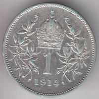 Ausztria 1914. 1K Ag T:2 Austria 1914. 1 Corona Ag C:XF