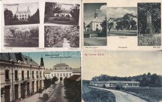 10 db régi képeslap: Ercsi, Győr, Somogyszob, Tata-Tóváros, Szilasbalhás, Kőkapu, Eger, Balassagyarmat