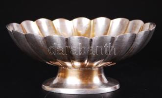 Kagylós kínáló, alpakka, m:8 cm, d:18 cm