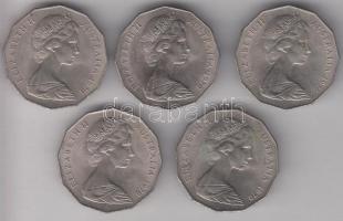Ausztrália 1970. 50c "Cook ausztráliai útja" (5x) T:2
Australia 1970. 50 Cents "Capt....