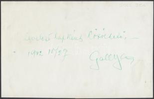 1942 Inkey Tibor (1908-1998): Goll Bea színésznő portréja. Vintage felvétel, a kép hátoldalán a szín...