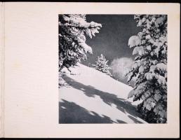 1936 Dr. Csörgeő Tibor (1869-1868): Téli tájkép. Vintage fotó. pecséttel jelezve, 14x13 cm; + Hozzáa...