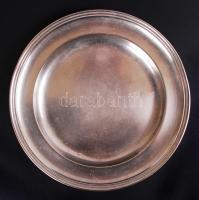 Brendorf  kör alakú tálca, alpakka, jelzett, d:31 cm