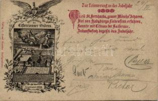 1898 Citeaux Abbey; Mutterhaus des Cistercienser Ordens / Cistercian abbey, anniversary card (EB)