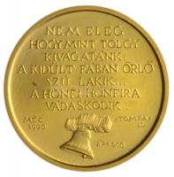 1990. "Batthyány Lajos A Magyar Nép Mártírja 1807-1849 - MÉE" Au emlékérem (7.2g/0.900/20m...