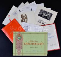 1981-1991. Névre szóló adományozói okiratok szocialista kitüntetésekhez, oklevél, emléklapok, közte: "Kiváló Munkáért" adományozói okirat, emléklap "Törzsgárda" 10 éves fokozatáról, "Kiváló Dolgozó" adományozó okiratok, értesítés "Vezérigazgatói dicséret"-ről (11db) T:I-II