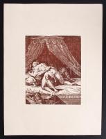 cca 1990 Erotikus nyomat, 40x30cm