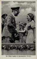 Hitler greets a Sudeten German girl, So. Stpl (EK)