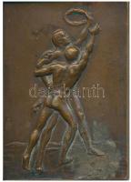 1925. "Asztalitenisz Bajnokság" Br plakett (51.5x35mm) T:2