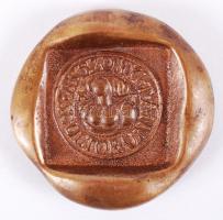 Asszonyi Tamás (1942-): Névjegy plakett. Bronz, jelzett, d:5 cm