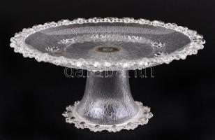 Üveg kínáló tál 27x13 cm