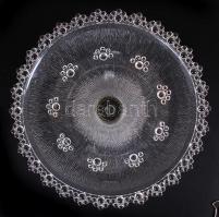 Üveg kínáló tál 27x13 cm