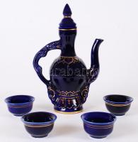 Kézzel aranyozott, török kávészkészlet /  Turkish coffee set