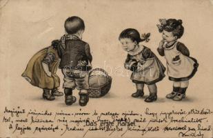 Pissing boy, humour, children (b)