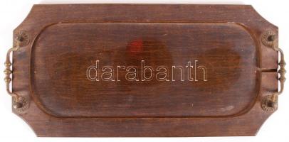 Fa reggeliző tálca / wood tray 40 cm