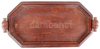 Fa reggeliző tálca / wood tray 43 cm