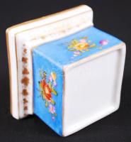 Altwien fűszertartó, jelzett, kézzel festett, teteje hiányzik, hibátlan, m:5 cm