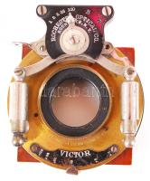 Cca 1910 Victor márkájú fényképezőgép alkatrész, 7×8 cm