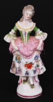 XIX. sz. vége: Francia porcelán figura / Chinaware figure 15 cm