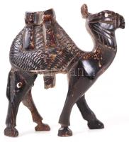 Afrikai faragott ébenfa teve figura / Hard wood camel 8 cm