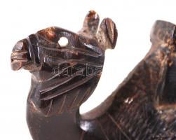 Afrikai faragott ébenfa teve figura / Hard wood camel 8 cm