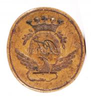 Bronz pecsétnyomó Tf. mogrammal és bárói koronás címerrel / Seal-maker