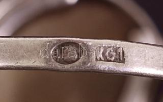 Ezüst (Ag) gyűrű borostyánkővel  / silver ring with amber 4g size: 57