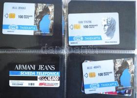 Igényes telefonkártya berakó 160 férőhelyes, benne 30 kártyával