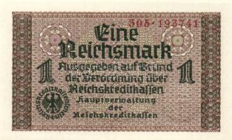 Német 3. Birodalom / Német megszállt területek 1940-1945. 1M (3x) sorszámkövető T:I
German Third Rei...