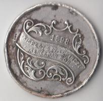1898. "Kispest Szt. Lőrinczi Kerékpár Kör" Ag díjérem (19,52g/35mm) szign.: S.G.A. T:2