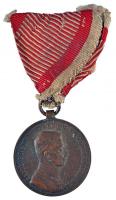 1917. "Károly Bronz Vitézségi Érem" Br kitüntetés mellszalaggal szign.:KAUTSCH T:2 Hungary 1917. "Bronze Medal for Bravery" Br decoration with ribbon sign.:KAUTSCH C:XF