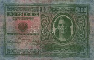 1912. 100K piros "Magyarország" körbélyegzéssel T:II-