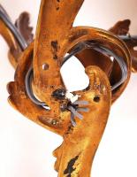 3 db szép sárgaréz falikar  / Chandeliers 45 cm