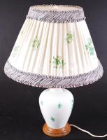 Apponyi mintás Herendi porcelán váza, hozzávaló hibátlan Apponyi mintás lámpaernyővel, kapcsoló nélkül / Herend chinaware lamp with lampshade 58 cm
