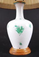 Apponyi mintás Herendi porcelán váza, hozzávaló hibátlan Apponyi mintás lámpaernyővel, kapcsoló nélk...