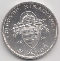 1938. 5P Ag "Szent István" T:2