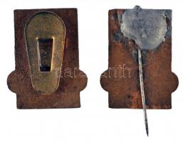 1948. "XIV. Olimpia London" 2db klf zománcozott jelvény, egyik fekete, másik fehér alapon ...