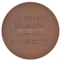 1982. "40 éve a pártszolgálatában 1942-1982. MSZMP.V.ker. bizottsága" Br emlékplakett (69m...