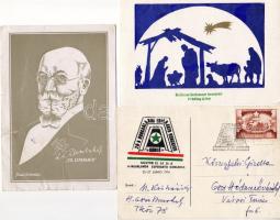 6 db egyedi készítésű grafikai eszperantó képeslap + 1 alkalmi bélyegzéssel