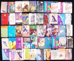 350 db magyar és 40 db külföldi telefonykártya, cipős dobozban