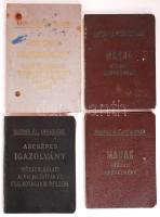 1930-1968 4 db arcképes utazási igazolvány