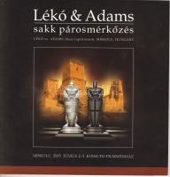 2005 Lékó-Adams sakk párosmérkőzés programfüzete a két sakkozó aláírásával