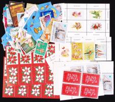 155 db levélzáró és segélybélyeg ívdarabokban