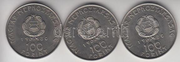 1980. 100Ft "Szovjet-magyar közös űrrepülés" T:BU